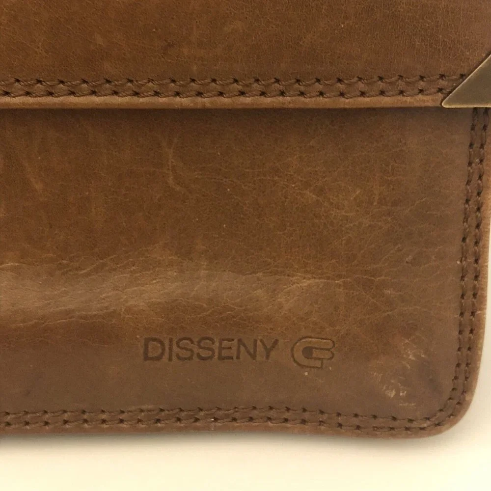 Vintage Ferran Cerdans Disseny Large Leather Wallet Clutch Made In Spain